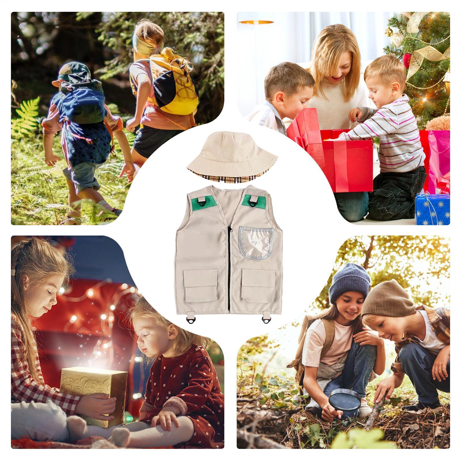 Outdoor Adventure Activities For Kids - Kinder Explorer Vest en Hoed Kostuum