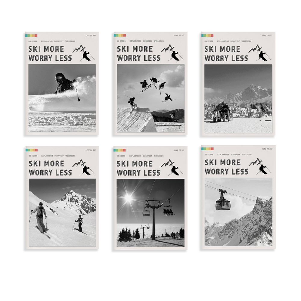 Outdoor Adventure York - Ski meer zorgen minder poster, Skiën