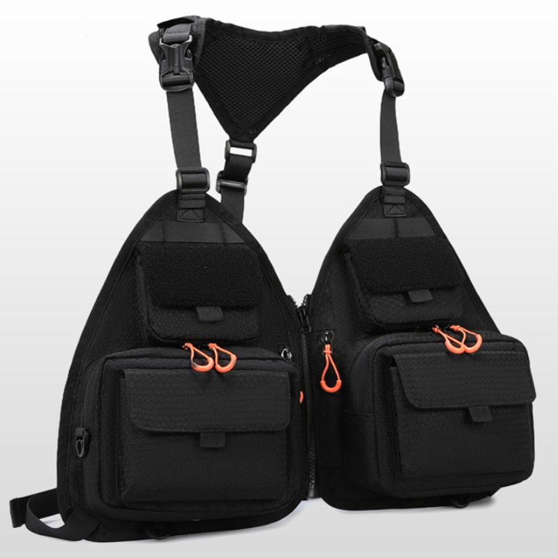 Outdoor Adventure Vest - Tactische Camping Visvest Pakket Vliegvis Borsttas