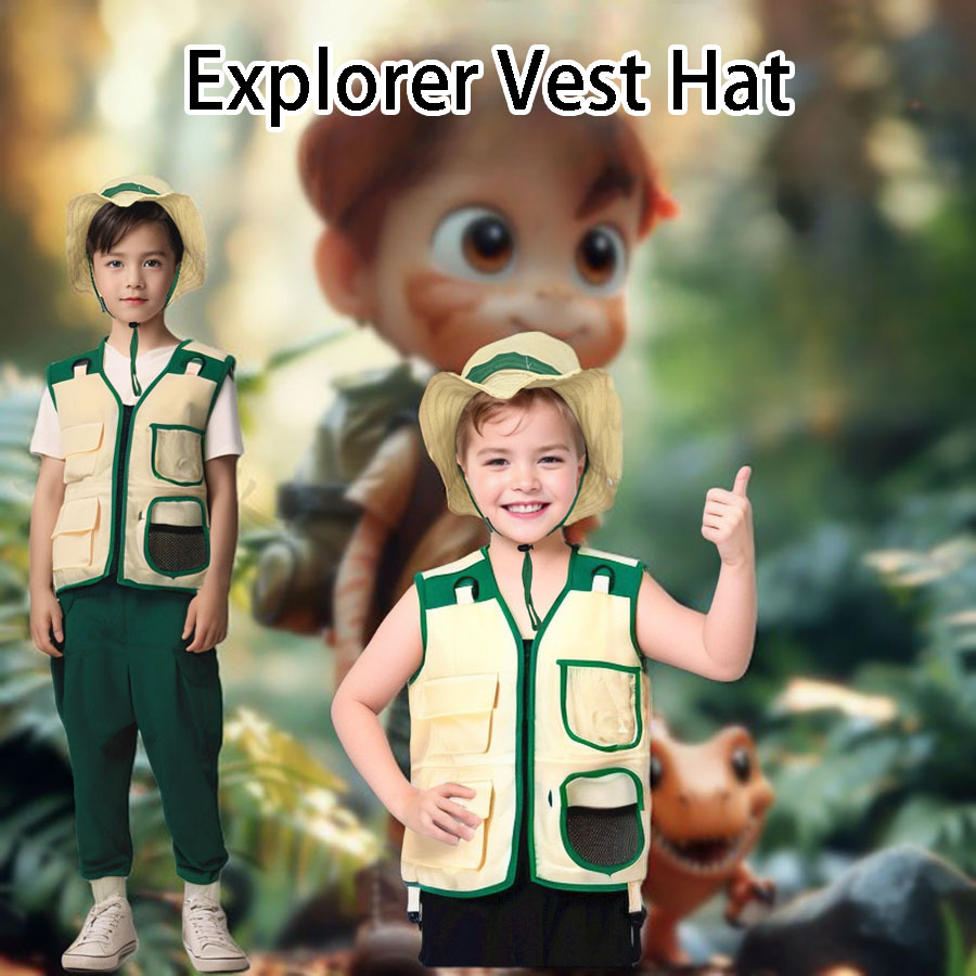 Outdoor Adventure Activities For Kids - Kinderen Camping Ontdekkingsreiziger Vest Hoed Pak